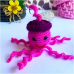 Cute Pink Octopus Keychain