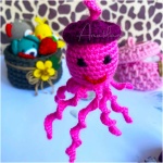 Cute Pink Octopus Keychain