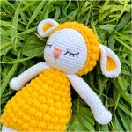 Sleepy Yellow Rabbit | Amigurumi Doll