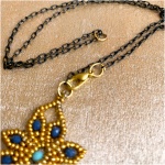 Bead Embroide Flower Necklace