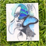 Woman With Blue Butterfly Philography