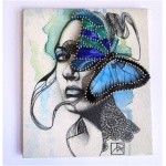 Woman With Blue Butterfly Philography
