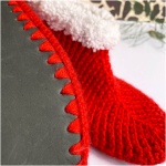 Crochet Red Pompom Slippers